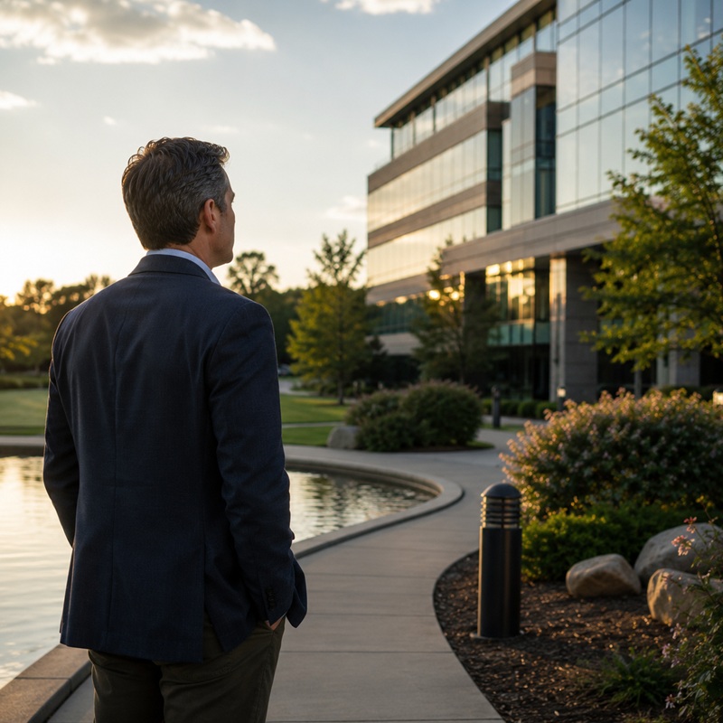 Executive considering important family and financial decisions in Hunt Valley
